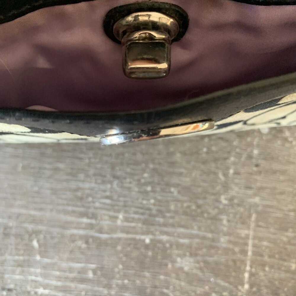 Vintage Coach Signature Black and Light‎ Gray Wallet Wristlet - Picture 10 of 11